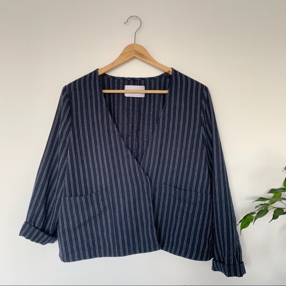 OAK & FORT Pinstripe Shirt - Picture 5 of 6